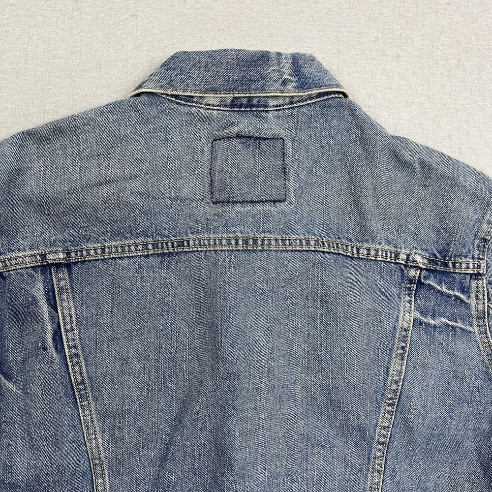 Levis Trucker Jacket Mens Large Blue Denim Type 3 Faded - Picture 8 of 14